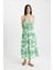 V Yaka Desenli Vual Askılı Maxi Elbise C4871AX24HS 13
