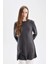 Regular Fit Bisiklet Yaka Yırtmaçlı Basic Düz Triko Kazak Tunik H3431AZ24AU 12
