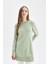 Regular Fit Bisiklet Yaka Yırtmaçlı Basic Düz Triko Kazak Tunik H3431AZ24AU 8