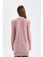 Regular Fit Bisiklet Yaka Yırtmaçlı Basic Düz Triko Kazak Tunik H3431AZ24AU 12