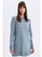 Regular Fit Bisiklet Yaka Yırtmaçlı Basic Düz Triko Kazak Tunik H3431AZ24AU 7