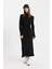 Regular Fit Yarım Balıkçı Yaka Basic Düz Yırtmaçlı Uzun Kollu Maxi Triko Elbise A9807AX24WN 6