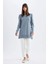Regular Fit Bisiklet Yaka Yırtmaçlı Basic Düz Triko Kazak Tunik H3431AZ24AU 8