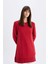 Regular Fit Bisiklet Yaka Yırtmaçlı Basic Düz Triko Kazak Tunik H3431AZ24AU 8