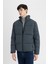 Su Geçirmez Slim Fit Dar Kesim Dik Yaka Astarlı Fermuarlı Rüzgar Geçirmez Şişme Mont C5631AX24WN 9