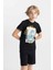 Erkek Çocuk Baskılı Pijama Takımı Kısa Kollu Üst Şort C5499A824SM 10
