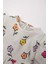 Kız Bebek Çiçekli Kısa Kollu Waffle Elbise C4492A524SM 13