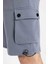 Oversize Geniş Kalıp Düz Paça Kargo Şort B8793AX24SM 13