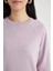 Regular Fit Yumuşak Dokulu Bisiklet Yaka Reglan Kol Basic Düz Triko Kazak I6913AZ24WN 12