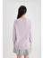 Regular Fit Yumuşak Dokulu Bisiklet Yaka Reglan Kol Basic Düz Triko Kazak I6913AZ24WN 14