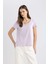 Regular Fit V Yaka Basic Kısa Kollu Tişört K1508AZ24SM 8
