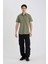 %100 Pamuk Slim Fit Dar Kesim Yazlık Basic Düz Kısa Kollu Gömlek R1706AZ24SM 8