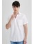 %100 Pamuk Slim Fit Dar Kesim Yazlık Basic Düz Kısa Kollu Beyaz Gömlek R1706AZ24SM 7