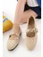 Kadın Babet Bej Hafif Rahat Şık Iş Ofis Günlük Ayakkabı 4