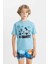 Erkek Çocuk Bisiklet Yaka Baskılı Kısa Kollu Tişört C4664A824HS 9