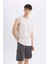 %100 Pamuk Relax Fit Düz Paça Gabardin Kargo Bermuda Şort C5382AX24SM 8