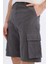 %100 Pamuk Relax Fit Düz Paça Gabardin Kargo Bermuda Şort C5382AX24SM 11