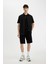 %100 Pamuk Regular Fit Düz Paça Gabardin Bermuda Şort C5397AX24SM 6