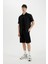 %100 Pamuk Regular Fit Düz Paça Gabardin Bermuda Şort C5397AX24SM 8