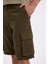 %100 Pamuk Relax Fit Düz Paça Gabardin Kargo Bermuda Şort C5382AX24SM 10