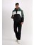 Slim Fit Dar Kesim Renk Bloklu Astarlı Kapüşonlu Fermuarlı Cepli Şişme Mont N4530AZ24AU 12
