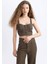 Kalın Askılı Crop Korse Jean Bluz C5695AX24SP 10