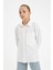 Kız Çocuk Oversize Geniş Kalıp Poplin Basic Düz Uzun Kollu Beyaz Okul Gömleği C7482A824AU 12