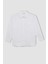Kız Çocuk Oversize Geniş Kalıp Poplin Basic Düz Uzun Kollu Beyaz Okul Gömleği C7482A824AU 15
