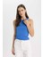 Slim Fit Dar Kesim Halter Yaka Fitilli Kaşkorse Atlet C4078AX24SP 9