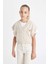 Kız Çocuk Oversize Geniş Kalıp V Yaka Triko Süveter C6935A824AU 7