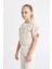 Kız Çocuk Oversize Geniş Kalıp V Yaka Triko Süveter C6935A824AU 10