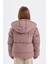 Kız Çocuk Su İtici Rüzgar Geçirmez Kapüşonlu Cepli Fermuarlı Şişme Mont C5389A824AU 16
