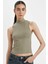 Slim Fit Dar Kesim Yarım Balıkçı Yaka Fitilli Kaşkorse Smart Atlet C7703AX24AU 7