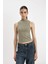 Slim Fit Dar Kesim Yarım Balıkçı Yaka Fitilli Kaşkorse Smart Atlet C7703AX24AU 10