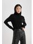 Regular Fit Yumuşak Dokulu Balıkçı Yaka Basic Düz Triko Kazak H1651AZ24WN 15