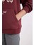 Oversize Geniş Kalıp Kapüşonlu Baskılı Kalın Sweatshirt C7816AX24WN 9
