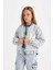 Kız Çocuk Çıtçıtlı Cepli Mevsimlik Jean Bomber Ceket C7485A824AU 8