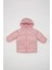 Kız Bebek Su Geçirmez Çift Taraflı Polar Astarlı Cep İçi Polarlı Kapüşonlu Fermuarlı Şişme Mont C7804A524AU 13