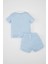 Erkek Bebek Pijama Takımı Penye Çizgili Kısa Kollu Üst Şort 10