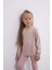 Kız Bebek Açık Pembe Bisiklet Yaka Basic Düz Triko Kazak X8187A224AU 12