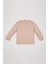 Kız Bebek Açık Pembe Bisiklet Yaka Basic Düz Triko Kazak X8187A224AU 18