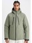 Fit Su Geçirmez Termometreli Slim Fit Dar Kesim Polar Kapüşonlu Fermuarlı Kışlık Mont A2125AX24WN 9