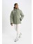 Fit Su Geçirmez Termometreli Slim Fit Dar Kesim Polar Kapüşonlu Fermuarlı Kışlık Mont A2125AX24WN 10