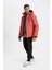 Fit Su Geçirmez Termometreli Slim Fit Dar Kesim Polar Kapüşonlu Fermuarlı Kışlık Mont A2125AX24WN 10