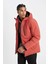 Fit Su Geçirmez Termometreli Slim Fit Dar Kesim Polar Kapüşonlu Fermuarlı Kışlık Mont A2125AX24WN 11