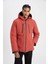 Fit Su Geçirmez Termometreli Slim Fit Dar Kesim Polar Kapüşonlu Fermuarlı Kışlık Mont A2125AX24WN 12