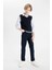 Erkek Çocuk Düz Paça Cepli Lacivert Basic Düz Gabardin Okul Pantolonu U3254A624AU 9