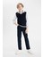Erkek Çocuk Düz Paça Cepli Lacivert Basic Düz Gabardin Okul Pantolonu U3254A624AU 11