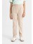 Erkek Çocuk Düz Paça Beli Lastikli Cepli Bej Basic Düz Gabardin Okul Pantolonu T8850A624AU 10