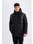 Slim Fit Dar Kesim Astarlı Kapüşonlu Fermuarlı Cepli Kışlık Parka C5712AX24WN 11
